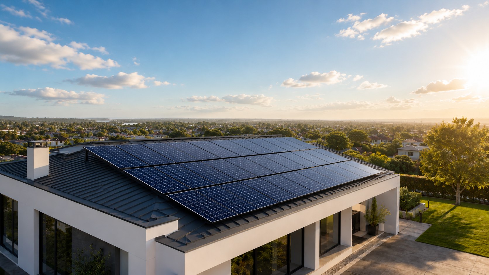 Standard package - a modern home with rooftop solar