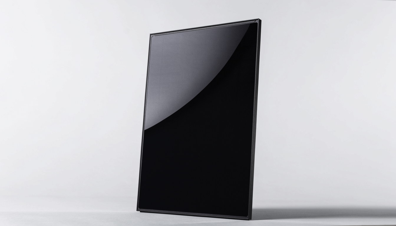 High-efficiency solar panel against sky